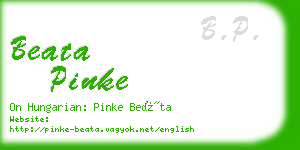 beata pinke business card